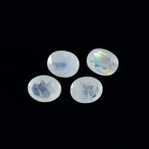Rainbow Moonstone 1PC Large 10x14 MM Oval Faceted White Natural Semi Precious Gems