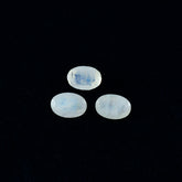 Rainbow Moonstone 1PC Tiny 4x6 MM Oval Faceted White Fiery Semi Precious Loose Gemstone
