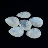 Rainbow Moonstone 1PC Chunky 13x18 MM Pear Faceted White Fine Semi Precious Gems
