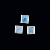 Rainbow Moonstone 1PC Large 10x10 MM Square Faceted White Shine Semi Precious Loose Gems