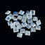 Rainbow Moonstone 1PC Tiny 5x5 MM Square Faceted White Sparkling Semi Precious Gems
