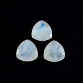 Rainbow Moonstone 1PC Large 10x10 MM Triangle Faceted White Shine Semi Precious Loose Gems