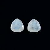 Rainbow Moonstone 1PC Medium 9x9 MM Triangle Faceted White Lustrous Semi Precious Gems