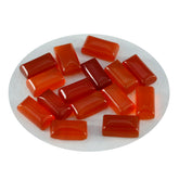 Red Onyx 10PC Tiny 4x8 MM Baguette Cabochon Red Fiery semi Precious Loose Gemstone