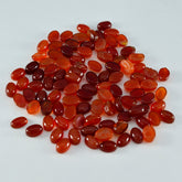 Red Onyx 10PC Tiny 3x5 MM Oval Cabochon Red Shine semi Precious Precious Gemstone