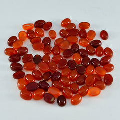 Red Onyx 10PC Tiny 4x6 MM Oval Cabochon Red Fine semi Precious Gems