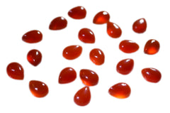 Red Onyx 1PC Tiny 5x7 MM Pear Cabochon Red Fiery semi Precious Gems