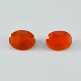 Red Onyx 1PC Large 10x12 MM Oval Faceted Red Genuine Semi Precious Loose Gems