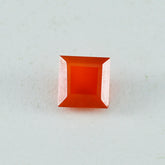 Red Onyx 1PC Large 12x12 MM Square Faceted Red High Quality Semi Precious Loose Gemstones