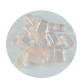 Rose Quartz 10PC Tiny 3x6 MM Baguette Cabochon Pink Genuine semi Precious Loose Gems