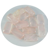 Rose Quartz 1PC Small 6x12 MM Baguette Cabochon Pink Fiery semi Precious Semi Precious Gemstone