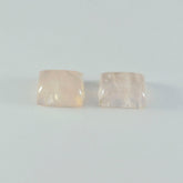 Rose Quartz 1PC Large 10x12 MM Emerald Cabochon Pink Lustrous semi Precious Semi Precious Gemstone