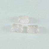 Rose Quartz 1PC Small 6x8 MM Emerald Cabochon Pink Pure semi Precious Loose Gemstones