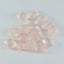 Rose Quartz 1PC Medium 8x10 MM Emerald Cabochon Pink Polished semi Precious Loose Gems
