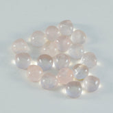 Rose Quartz 10PC Tiny 4x4 MM Heart Cabochon Pink Polished semi Precious Loose Gems