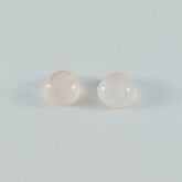 Rose Quartz 1PC Small 8x8 MM Heart Cabochon Pink Shine semi Precious Precious Gemstone