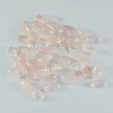 Rose Quartz 10PC Tiny 3x6 MM Marquise Cabochon Pink Brilliant semi Precious Loose Gems