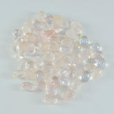 Rose Quartz 10PC Tiny 3x5 MM Oval Cabochon Pink Brilliant semi Precious Loose Gemstones