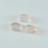 Rose Quartz 10PC Tiny 4x6 MM Oval Cabochon Pink Sparkling semi Precious Semi Precious Gemstone