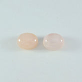 Rose Quartz 1PC Medium 8x10 MM Oval Cabochon Pink Fine semi Precious Semi Precious Gemstone
