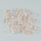 Rose Quartz 10PC Tiny 4x6 MM Pear Cabochon Pink Shine semi Precious Loose Gemstones