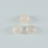 Rose Quartz 10PC Tiny 4x4 MM Round Cabochon Pink Sparkling semi Precious Gems