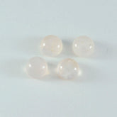 Rose Quartz 10PC Tiny 5x5 MM Round Cabochon Pink Polished semi Precious Loose Gems