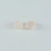 Rose Quartz 10PC Tiny 5x5 MM Square Cabochon Pink Fiery semi Precious Gems