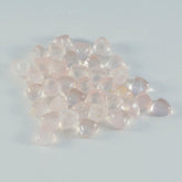 Rose Quartz 1PC Tiny 6x6 MM Triangle Cabochon Pink Natural semi Precious Semi Precious Gemstone
