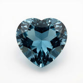 Swiss Blue Topaz 1PC Large 10x10 MM Heart Faceted Blue Shine Semi Precious Loose Gems