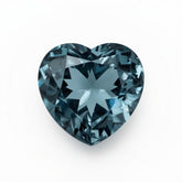Swiss Blue Topaz 1PC Medium 9x9 MM Heart Faceted Blue Lustrous Semi Precious Gems