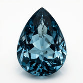 Swiss Blue Topaz 1PC Chunky 15x20 MM Pear Faceted Blue Brilliant Semi Precious Loose Gemstones