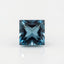 Swiss Blue Topaz 1PC Tiny 5x5 MM Square Faceted Blue Sparkling Semi Precious Gems