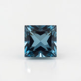Swiss Blue Topaz 1PC Tiny 5x5 MM Square Faceted Blue Sparkling Semi Precious Gems