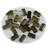 Smoky Quartz 10PC Tiny 4x8 MM Baguette Cabochon Brown Natural semi Precious Loose Gemstone