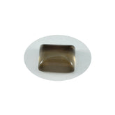 Smoky Quartz 1PC Large 10x12 MM Emerald Cabochon Brown Fiery semi Precious Loose Gemstone