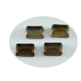 Smoky Quartz 10PC Tiny 3x5 MM Emerald Cabochon Brown Splendid semi Precious Semi Precious Gemstone