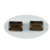 Smoky Quartz 1PC Tiny 5x7 MM Emerald Cabochon Brown Lustrous semi Precious Gems