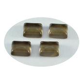 Smoky Quartz 1PC Large 9x11 MM Emerald Cabochon Brown Superior semi Precious Gems