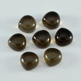 Smoky Quartz 1PC Tiny 6x6 MM Heart Cabochon Brown High Quality semi Precious Loose Gemstones