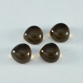 Smoky Quartz 1PC Small 7x7 MM Heart Cabochon Brown Natural semi Precious Semi Precious Gemstone