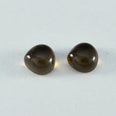 Smoky Quartz 1PC Small 8x8 MM Heart Cabochon Brown Genuine semi Precious Precious Gemstone