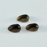 Smoky Quartz 1PC Large 10x12 MM Pear Cabochon Brown Natural semi Precious Semi Precious Gemstone