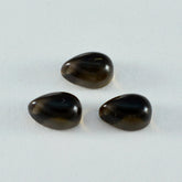 Smoky Quartz 1PC Large 9x11 MM Pear Cabochon Brown Fine semi Precious Loose Gemstone