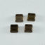 Smoky Quartz 1PC Tiny 6x6 MM Square Cabochon Brown Luster semi Precious Loose Gems