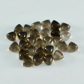 Smoky Quartz 10PC Tiny 5x5 MM Triangle Cabochon Brown Pure semi Precious Loose Gemstones