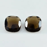 Smoky Quartz 1PC Large 12x12 MM Cushion Faceted Brown High Quality Semi Precious Loose Gems