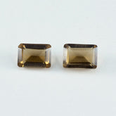 Smoky Quartz 1PC Large 10x14 MM Emerald Faceted Brown Pure Semi Precious Loose Gemstones