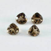 Smoky Quartz 1PC Tiny 6x6 MM Heart Faceted Brown Polished Semi Precious Loose Gemstones