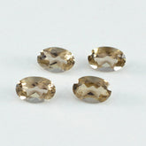Smoky Quartz 10PC Tiny 4x6 MM Oval Faceted Brown Luster Semi Precious Loose Gems